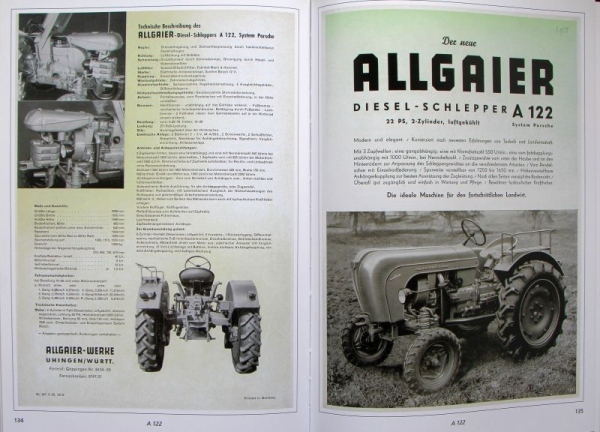Bauer "Allgaier - Schlepper und Motorenprospekte" Allgaier Tractor-History 1998 (5465)